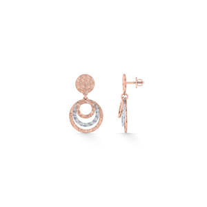 Boucles d'oreilles plaquées or Orbelle Charm Drops & Dangler - Bijoux classiques géométriques avec accent de perles et de diamants pour mariage, fête ou cadeau - Product Image 5