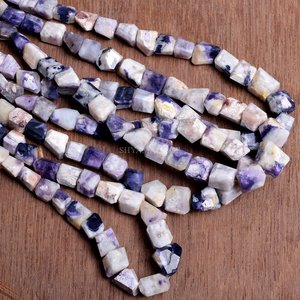 Perles naturelles Tiffany Opal à facettes Nuggets 8 pouces Strand Taille 6mm à 11mm Approx. Tiffany Opal Tumble Perles À Facettes En Gros - Product Image 2