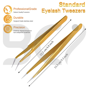 Eyelash Extension Tweezers Durable Stainless Steel Beauty Tool For Eyelash Isolation And Styling Work - Product Image 2