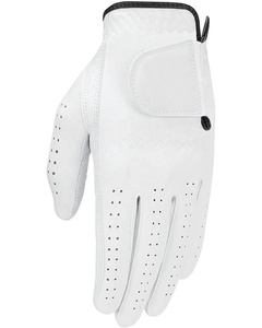 Guantes de golf con logotipo personalizado Embalaje Cabretta Cuero Palma Suave Hombres Blanco OEM Color Característica Material Origen Tamaño - Product Image 3