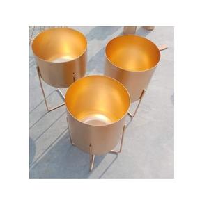 Welcome to <b>pick</b> and buy in our store Gold Plated Metal Planter antique and unique reasonable rate planter Set 2 - Product Image 3