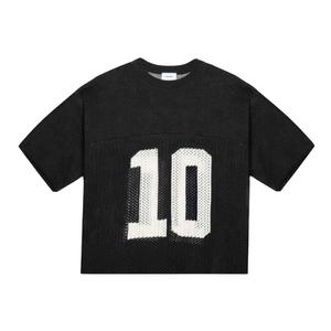 เสื้อยืดโชว์ไหล่เสื้อยืดสำหรับผู้ชายเสื้อยืดแนวสตรีทเสื้อยืดคอกลมสวมใส่สบายไล่ระดับสีสำหรับผู้ชาย - Product Image 2