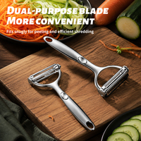 Zinken legering metalen groenteschiller met scherp mes, handmatige aardappelsnijder, multifunctionele fruitschiller voor de keuken