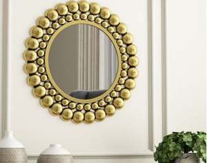 Decorative <b>Round</b> <b>Mirror</b> <b>for</b> <b>Wall</b> Decor Metal Home Decor Represent Customized Design and Size Make Antique Big Gold Simple Design - Product Image 5