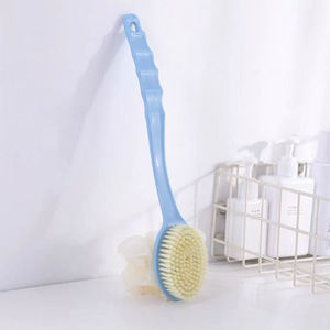 Long Handle Bath Brush <b>Shower</b> Cleaning Brush Soft Bristle Body Scrubber Back Cleaning Brush Bathroom Bathing Tool PP Handle - Product Image 5
