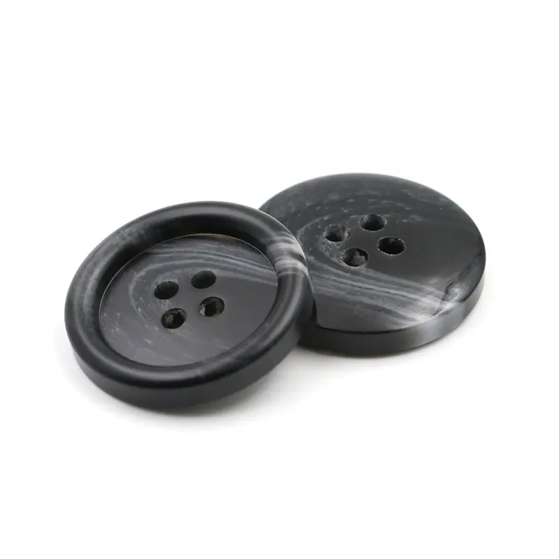 Kemeja jahit resin hitam berbeda grosir 15mm-30mm dengan 4 lubang untuk setelan bisnis
