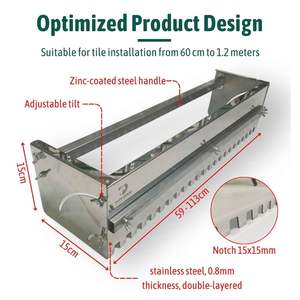 Truelle crantée réglable pour épandeur de carreaux, outil d'épandage de mortier de 500 à 1100mm avec dents de scie 10x10 12x12 15x15mm - Product Image 3