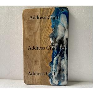 Nouvelle arrivée de blocs à découper en bois et en résine en forme de rectangle planche à découper en résine en gros ustensiles de cuisine en bois d'acacia planches à fromage - Product Image 3