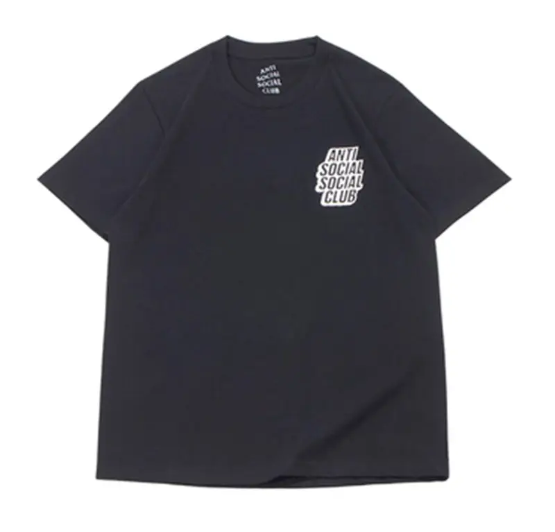 Spring And Summer New ASSC T-shirt Black 3D Stereo Letter Bold Print Short Sleeve Men's and Women's T-shirt