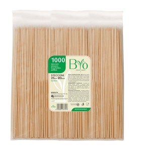 Spiedini di bambù BS250 da 25 cm - Confezione da 500 pezzi - Product Image 1