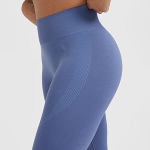 Venta al por mayor mejor diseño personalizado Logotipo de impresión de las mujeres de longitud completa de punto Leggings de alta calidad de poliéster transpirable Casual - Product Image 5