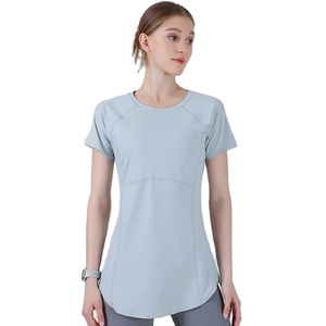 Camiseta informal de algodón de gran tamaño para mujer, cuello redondo, manga corta, suave, transpirable, relajada, sencilla, básica, de verano, para uso diario - Product Image 1