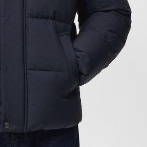Veste matelassée pour homme en tissu uni, coupe classique, fermeture éclair, décontractée, chaude pour l'hiver, tendance 2026, veste matelassée de haute qualité pour homme - Product Image 4