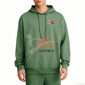 Sweat-shirts en jersey de mélange de coton et de polyester 180 GSM pour hommes, streetwear, poche unie avec logo personnalisé, faible MOQ, livraison rapide, usine OEM - Product Image 3