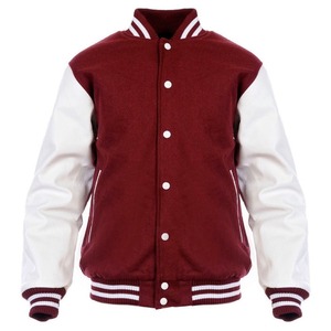 Varsity hommes décontracté Streetwear cuir Bomber veste Cool College Style pour les étudiants universitaires Varsity Jacket - Product Image 2