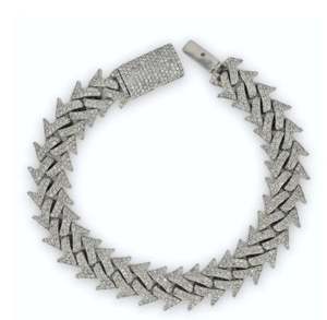 Luxury 925 Silver Iced <b>Cuban</b> <b>Link</b> <b>Bracelet</b> 7 Inch 8 Inch Diamond Hip-Hop Jewelry for <b>Men</b> Women Bling Birthday Gift Carat Culture - Product Image 1