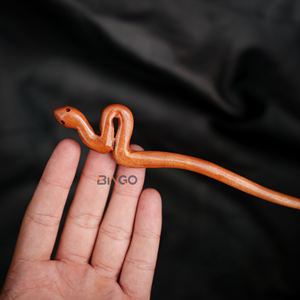 Premium Vietnam, venta al por mayor, Natural cuerno de búfalo, palo de pelo de serpiente, herramienta de estilismo hecha a mano para mujer, accesorios de moda naturales - Product Image 2