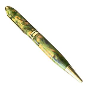 Stylo à bille de luxe artisanal en bois stabilisé de la collection Sapphire, 0,7 mm - Product Image 6