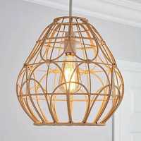 2023 rotin osier rond bambou rotin lustre suspension lumière suspendue Led plafonnier salle à manger salon lustre