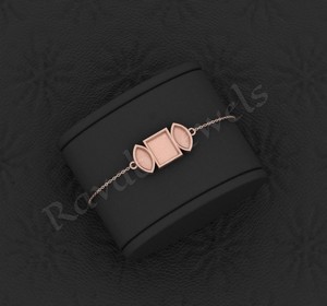 Bracelet en argent sterling 925 véritable de qualité supérieure, nouveau bijou avec breloque plaqué or de forme carrée, fabriqué en Inde, nouveau cadeau pour femme - Product Image 6
