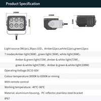 Chameleon Area Projecteur sans fil Travail Feux arrière multifonctions pour camions de travail