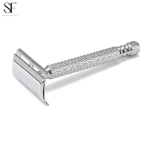 Safety <b>Razor</b> Daily <b>Men</b> Manual Vintage Shaving Blade <b>Razor</b> 1pcs Handle & 1pcs Double Edge Blade - Product Image 2