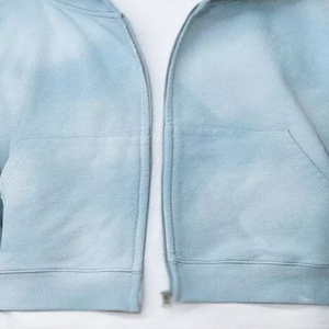 OEM ODM Vêtements pour hommes Impression par transfert de chaleur Style fermeture éclair Vêtements de mode Manches longues Sweats à capuche 100% coton pour hommes - Product Image 5