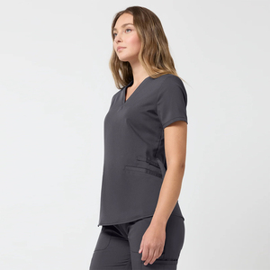 Uniforme Médico para Doctor y Enfermera, Color Gris Oscuro, Antibacteriano, con Diseño y Talla Personalizados - Product Image 3