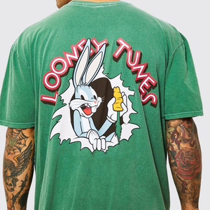 Camiseta Personalizada para Hombre, 100% Algodón, Estilo Urbano, Impresión Digital, Transpirable y Ecológica, Lavado Ácido Vintage - Product Image 3