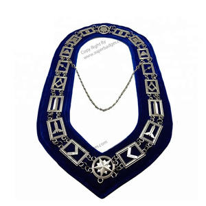 Col de robe complète avec tresse argentée Collier Regalia de meilleure qualité pour uniformes vestimentaires - Product Image 2