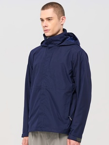 Men Winter Hooded <b>Canvas</b> Windbreaker <b>Jacket</b> Lightweight Windproof Eco-Friendly Breathable Regular Fit Stand Collar Polyester - Product Image 2