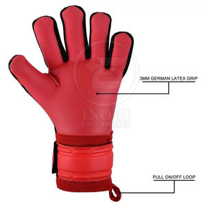 Gants de gardien de but en cuir professionnel de haute qualité pour hommes, légers, à doigts complets, personnalisables, service OEM INORI - Product Image 5