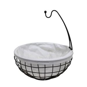 Latest Decorative Storage Containers <b>Cloth</b> & Iron Round Wire Bowl Nickel Plated <b>Silver</b> Color Fruit Bow in Bulk - Product Image 3