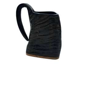 Mug Viking authentique en corne de buffle polie avec support, motif animal, pot à bière médiéval portable pour mariage, maison, hôtel, Inde - Product Image 1