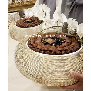 Atractivo diseñador flor latón Chocolate servir cuenco hoteles chapados en oro de primera calidad y boda regalo cuenco de chocolate - Product Image 2