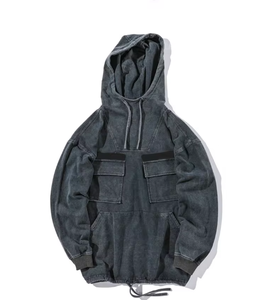 Sudaderas con capucha de logotipo personalizado con bordado de chenilla de lana Polar de 480gsm de alta calidad, sudaderas sin cuerdas de invierno, sudaderas bordadas personalizadas para hombres - Product Image 1