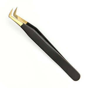 แหนบปลายขนตาสแตนเลสสีดำสีชมพูฉลากตามแบบที่กำหนดเอง - Product Image 6