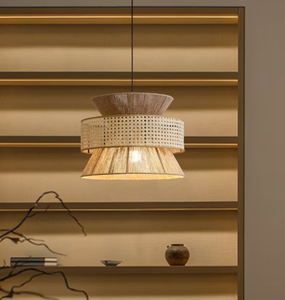 Lampe en bambou faite à la main Lustre de style sud-est asiatique Lampes suspendues en rotin tissé Lampe en bambou pour la décoration intérieure - Product Image 4