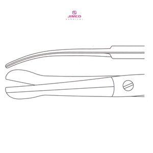 Ciseaux chirurgicaux Solz à pointe dorée, manche en carbure de tungstène doré, 20 cm, à lame courbée, instruments de salle d'opération, certifiés CE - Product Image 2