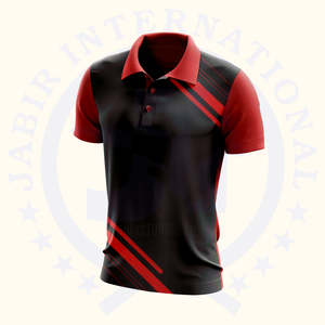 เสื้อโปโลพิมพ์ลายแขนสั้นผ้าฝ้ายโพลีเอสเตอร์100% ปรับแต่งได้สำหรับผู้ชาย - Product Image 4