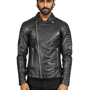 Chaqueta de cuero occidental tradicional negra para hombre, abrigo con cuentas de flecos, chaqueta de cuero de vaca Original, cierre de cremallera - Product Image 2