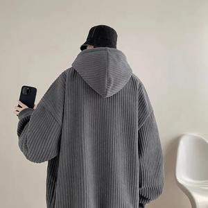 เสื้อสเวตเตอร์ขนแกะมีฮู้ดสำหรับผู้ชายและผู้หญิงเสื้อคู่แบบธรรมดาสไตล์เรโทร100% ฤดูใบไม้ร่วงฤดูหนาวแฟชั่นสไตล์เกาหลี - Product Image 4