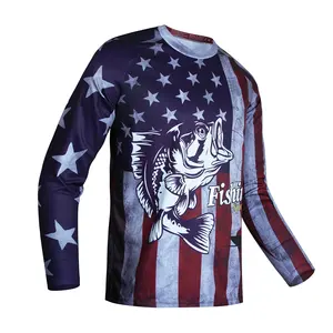 Camisas de Pesca para Hombre de Talla Grande, Diseño Nuevo, Precio Económico al por Mayor, Logotipo Personalizado, Ligeras, Protección Solar UPF50+, Antibacterianas y Transpirables - Product Image 1