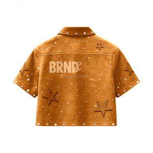 T-shirt décontracté d'été en coton biologique écologique à col rond pour femme, coupe oversize, noir, avec fermeture éclair, manches courtes, taille normale - Product Image 2