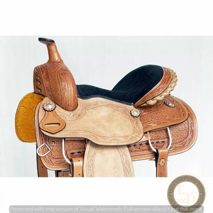 Premium Western DD Sillines de cuero Hecho a mano Barril Racing Show Horse Saddle Ligero Cómodo para el rendimiento del rodeo - Product Image 5
