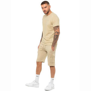 Meilleur prix Ensemble t-shirt et short en coton pour hommes pour l'été Style décontracté respirant - Product Image 3