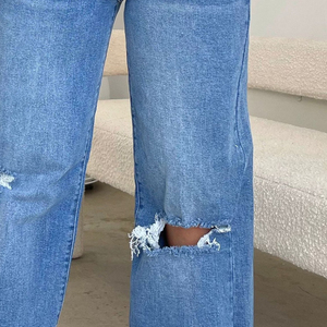 Jeans en denim solides décontractés respirants pour l'hiver pour femmes les plus vendus Design élégant et durable à un prix raisonnable - Product Image 2