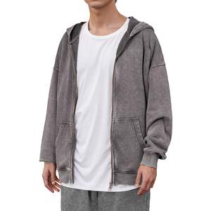 Nuevo Diseño, Sudaderas Más Vendidas para Hombre, Lavado Ácido, 100% Algodón Básico Mezclado, MOQ Bajo, Sudaderas Transpirables al por Mayor para Hombre - Product Image 3