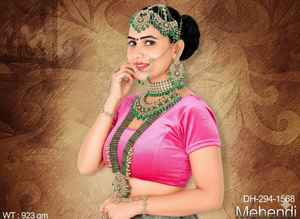 Antiguo 923gm Conjunto de joyería nupcial Diseño DE BODA pesado Collar Gargantilla para novias en ocasiones especiales - Product Image 3