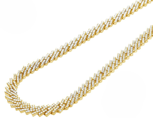 สร้อยเพชรแบบกลมสไตล์ฮิปฮอปสีเงินสเตอร์ลิงออกแบบได้ตามต้องการสำหรับผู้ชายเครื่องประดับงานแต่งงานแบบโซ่แบบคิวบาสำหรับ S925 - Product Image 1